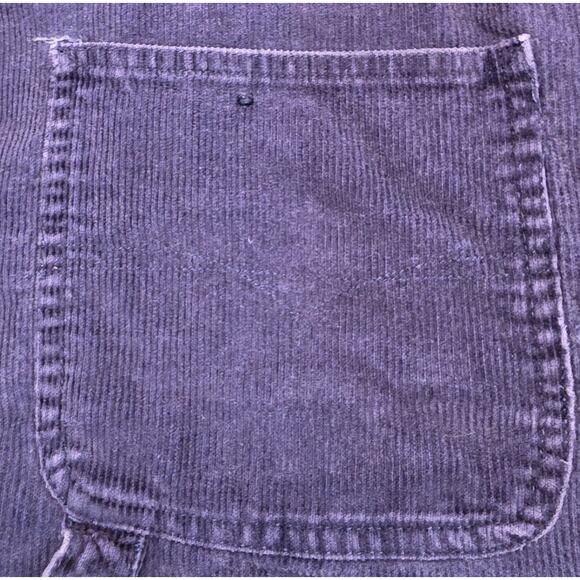 Vintage No Excuses Mens XL Blue Denim Curduroy Overalls Carpenter Pockets Chore - Picture 8 of 8